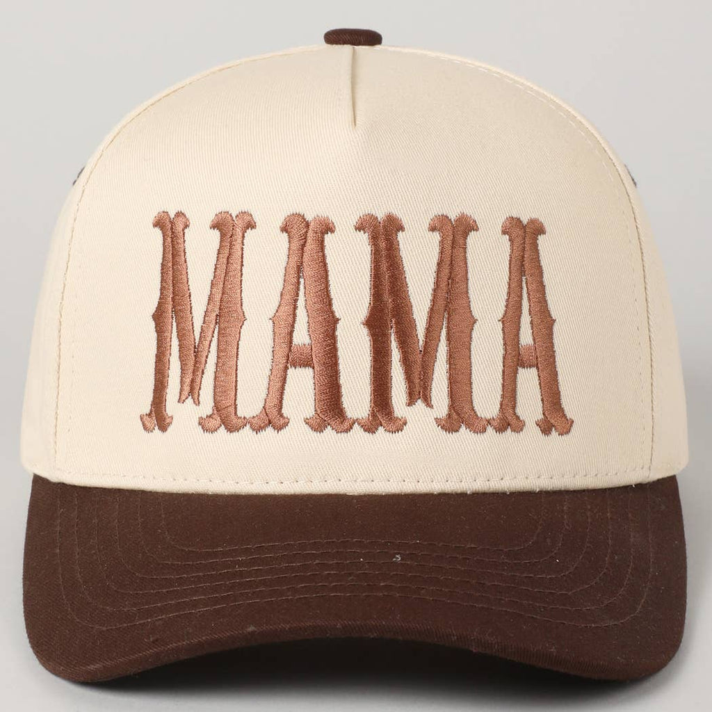 MAMA Typographic Design Embroidery Baseball Cap - The Edit LLC