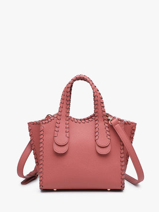 Marla Whipstitch Satchel Bag | M2683 : Brick - The Edit LLC