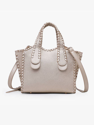 Marla Whipstitch Satchel Bag | M2683 : Brick - The Edit LLC