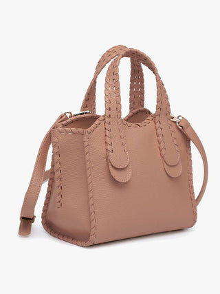 Marla Whipstitch Satchel Bag | M2683 : Brick - The Edit LLC