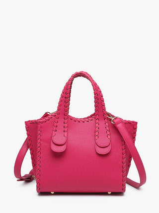 Marla Whipstitch Satchel Bag | M2683 : Brick - The Edit LLC