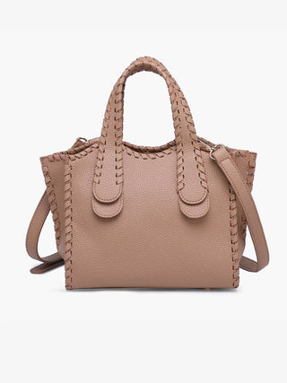 Marla Whipstitch Satchel Bag | M2683 : Brick - The Edit LLC