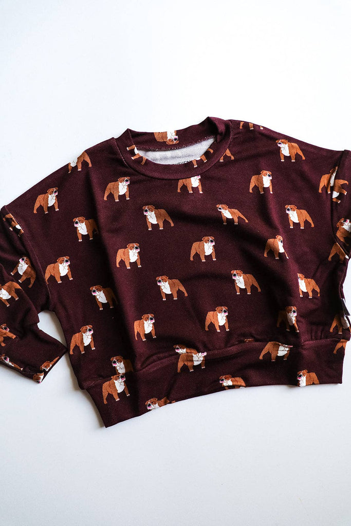 Maroon Bulldog Bamboo Sweatshirt - The Edit LLC