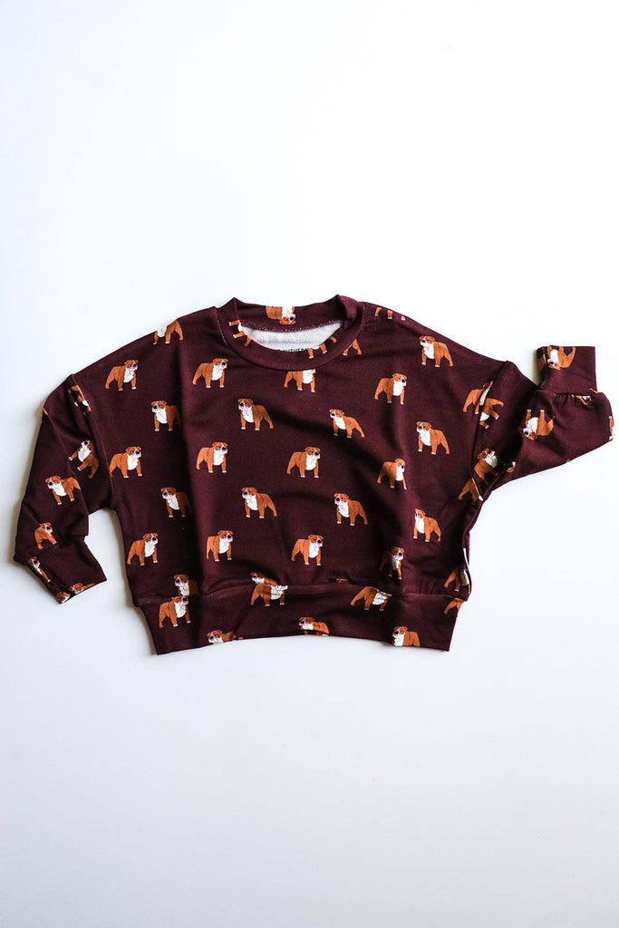 Maroon Bulldog Bamboo Sweatshirt - The Edit LLC