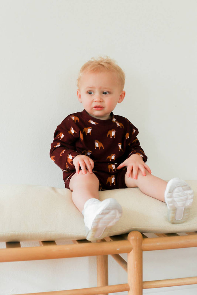 Maroon Bulldog Bamboo Sweatshirt Set - Top & Bottom GAME DAY - The Edit LLC