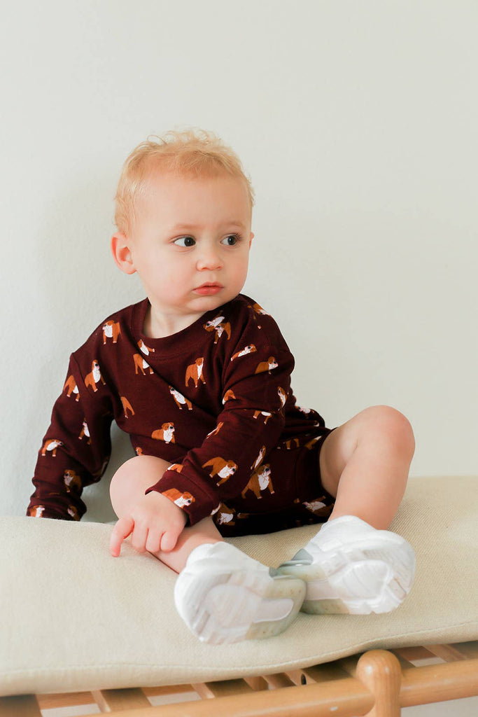 Maroon Bulldog Bamboo Sweatshirt Set - Top & Bottom GAME DAY - The Edit LLC