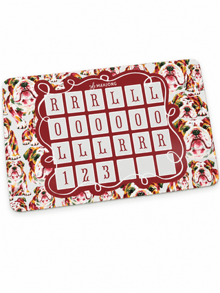 Maroon Bulldog - Mahjong Solo Practice Mats, Neoprene, Mix-n-Match Football - The Edit LLC