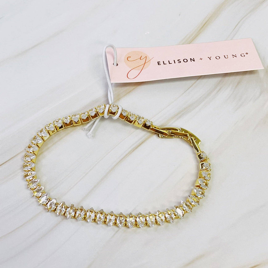 Marquise Cut Sparkle Tennis Bracelet - The Edit LLC