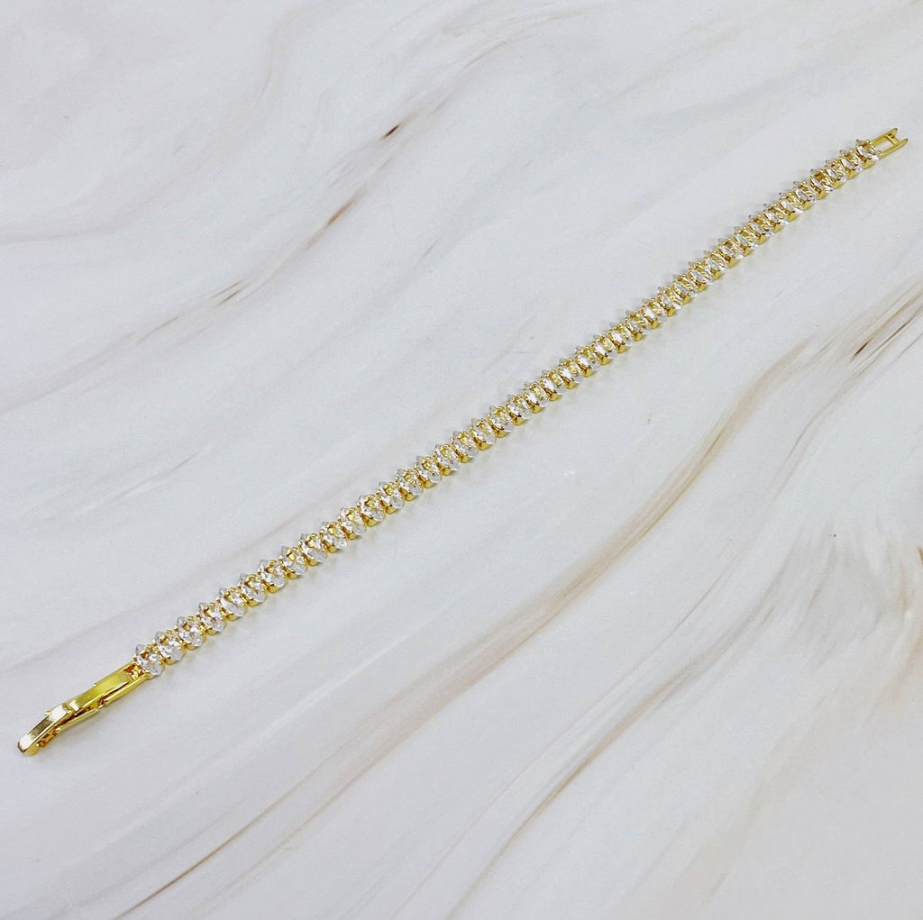 Marquise Cut Sparkle Tennis Bracelet - The Edit LLC
