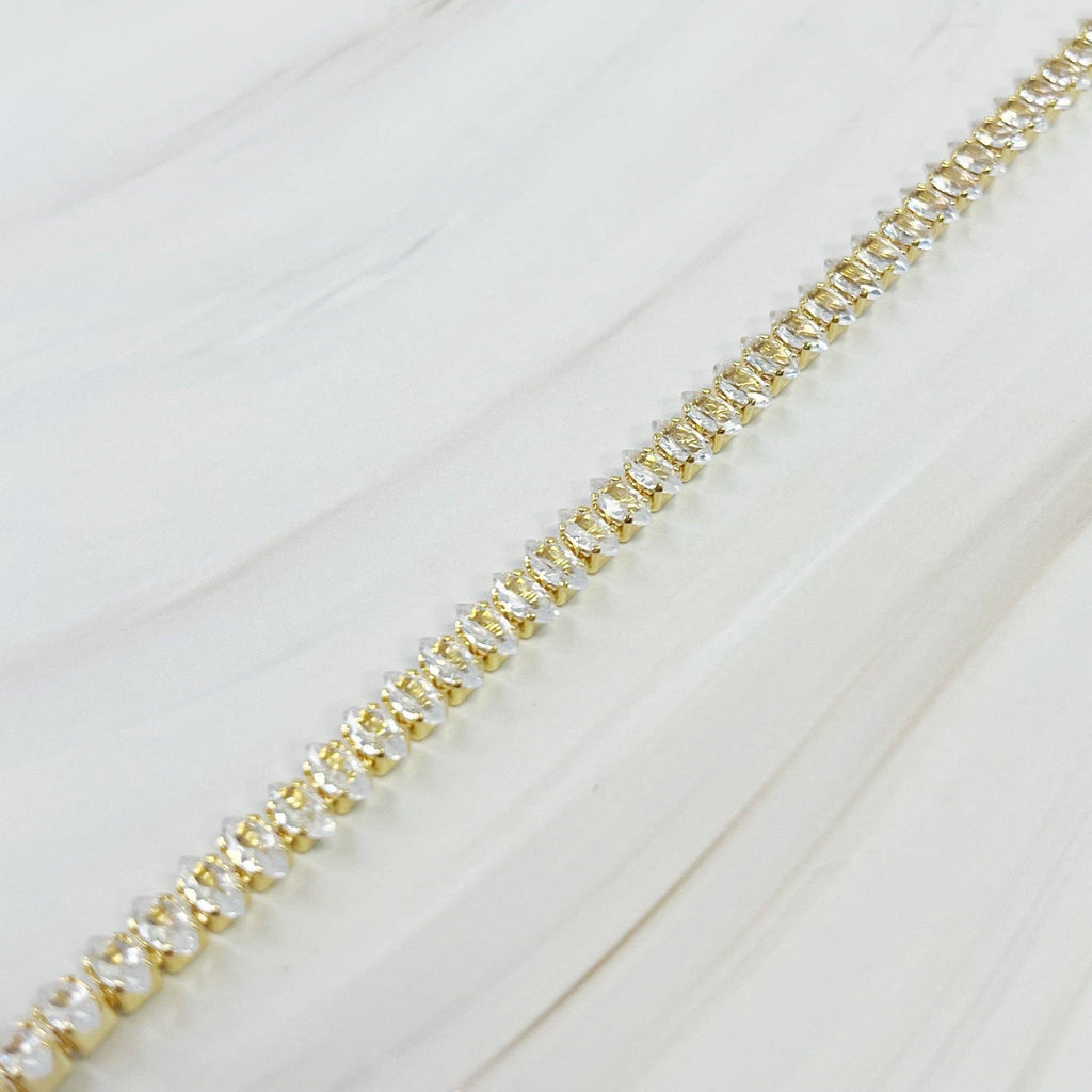 Marquise Cut Sparkle Tennis Bracelet - The Edit LLC