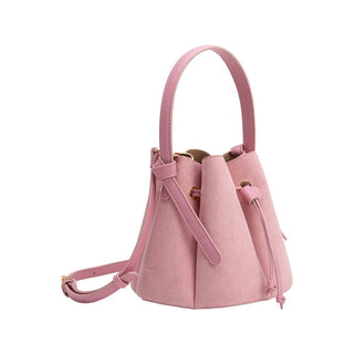 MELIA BIANCO: Laguna Mini Rose Recycled Vegan Suede Top Handle Bag - The Edit LLC