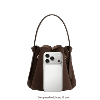 MELIA BIANCO: Laguna Mini Rose Recycled Vegan Suede Top Handle Bag - The Edit LLC