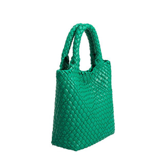MELIE BIANCO: Eloise Green Small Recycled Vegan Tote Bag - The Edit LLC