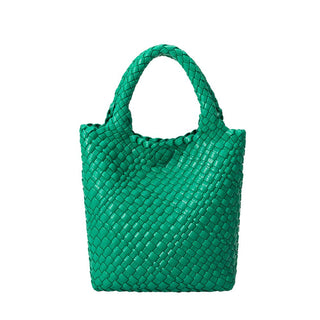 MELIE BIANCO: Eloise Green Small Recycled Vegan Tote Bag - The Edit LLC
