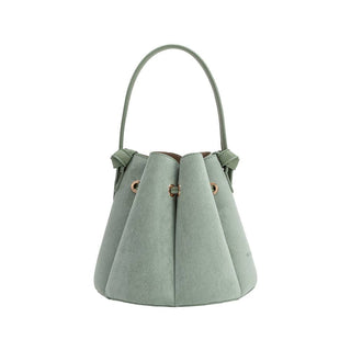 MELIE BIANCO: Laguna Mini Sage Recycled Vegan Suede Top Handle Bag - The Edit LLC