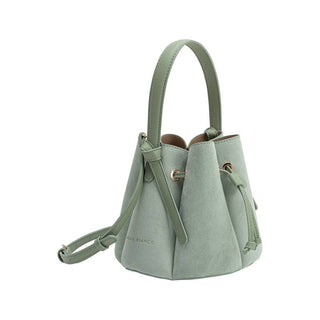 MELIE BIANCO: Laguna Mini Sage Recycled Vegan Suede Top Handle Bag - The Edit LLC