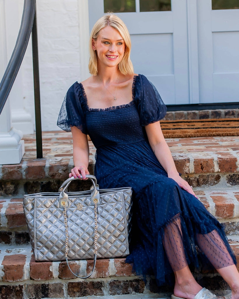 Melissa Tote Bag Black Pearl DQ: Default - The Edit LLC
