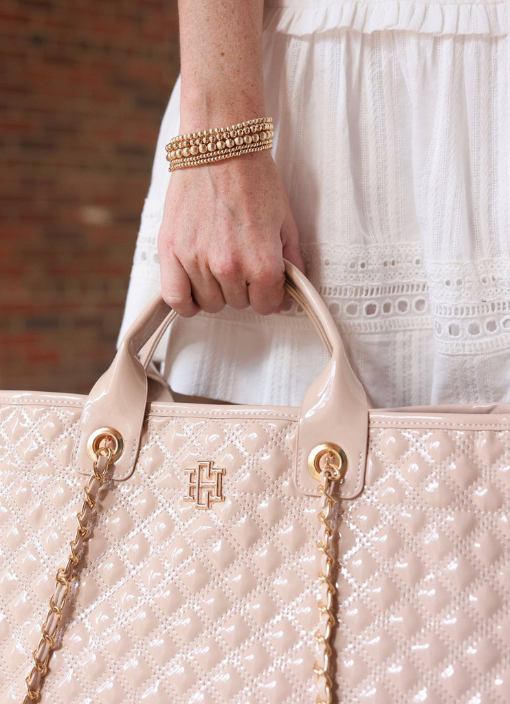 Melissa Tote Bag NUDE PATENT - The Edit LLC