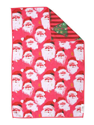 Merry Maker: Reversible Hand Towel: Pink / 19x29in - The Edit LLC