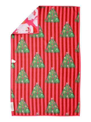 Merry Maker: Reversible Hand Towel: Pink / 19x29in - The Edit LLC