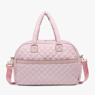 Mills Quilted Nylon Weekender Bag | M2401 : Merlot - The Edit LLC