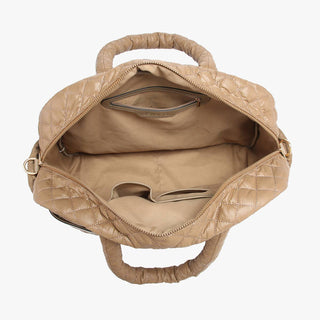 Mills Quilted Nylon Weekender Bag | M2401 : Merlot - The Edit LLC