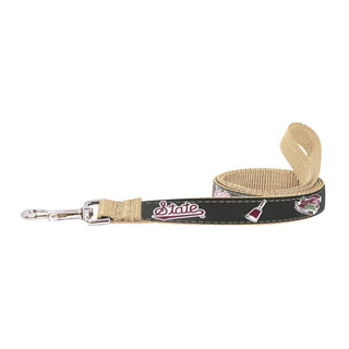 Mississippi State Bulldogs Collegiate Woven Ribbon Dog Lead.: Gray / 4 foot - The Edit LLC