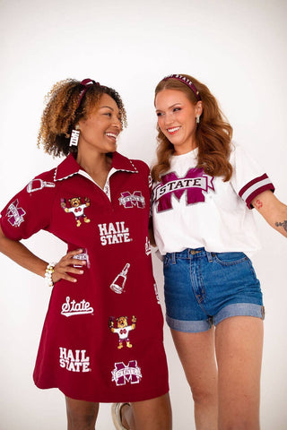 Mississippi State Logo Patch Dress - The Edit LLC