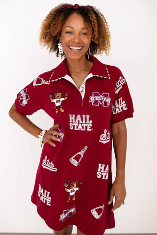 Mississippi State Logo Patch Dress - The Edit LLC