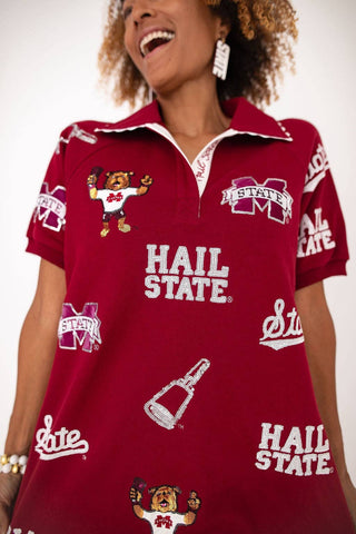 Mississippi State Logo Patch Dress - The Edit LLC