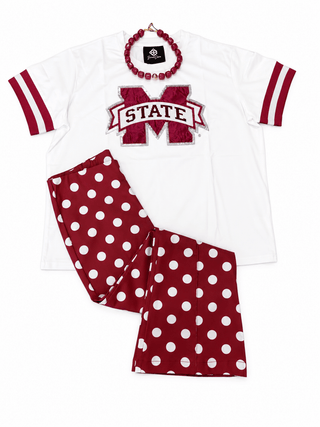 Mississippi State Sparkle Logo T-Shirt - The Edit LLC