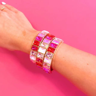 Misty Bracelet Pink/Red Mix - The Edit LLC