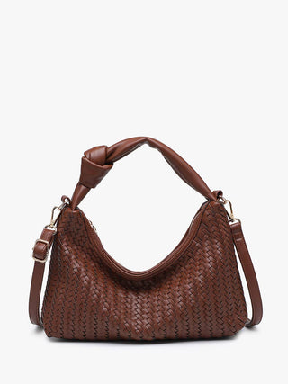 Morgan Woven Crossbody/Shoulder Bag | M2864: Brown - The Edit LLC