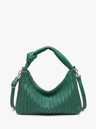 Morgan Woven Crossbody/Shoulder Bag | M2864: Emerald - The Edit LLC