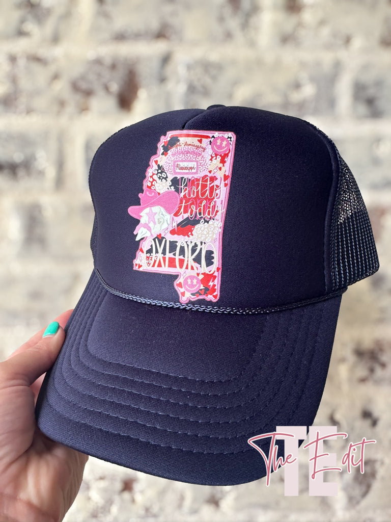 MS Reb Trucker Hat - The Edit LLC