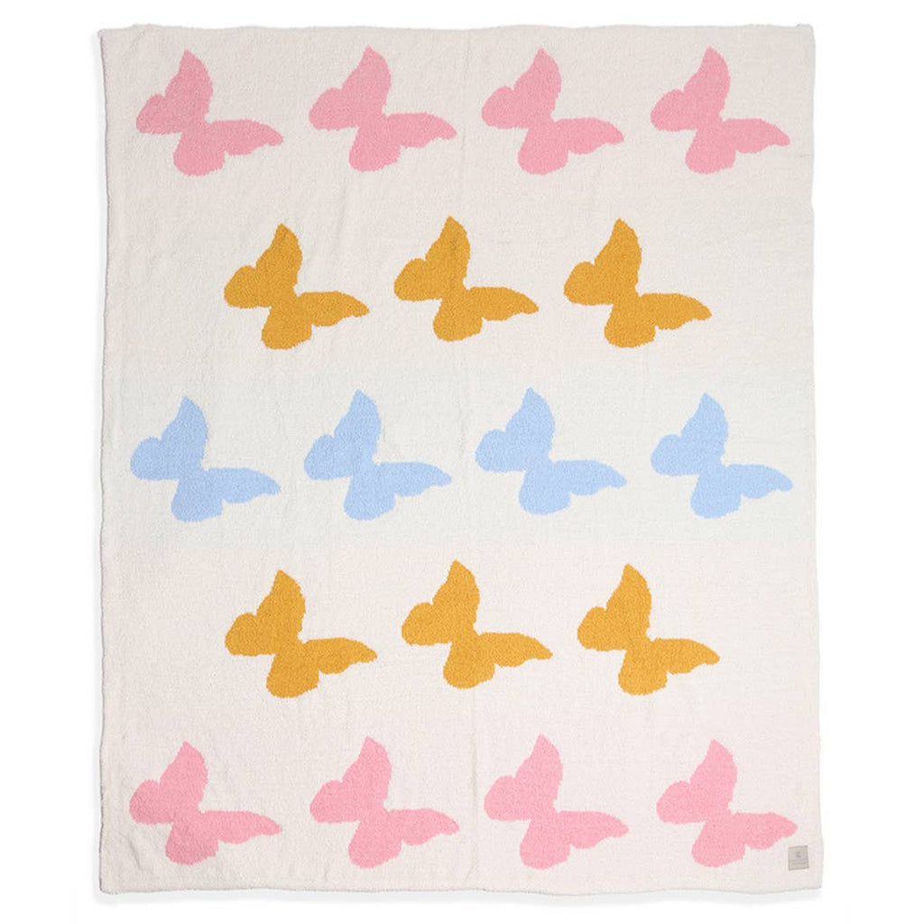 Multi Pattern Print Cozy Soft Throw Blanket : BUTTERFLY / ONE SIZE - The Edit LLC