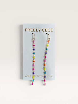 Multicolor Chain Duster Earrings  - The Edit LLC