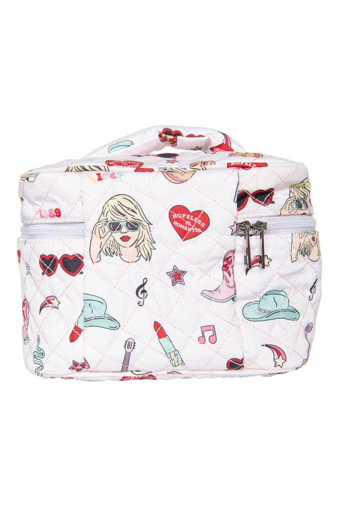 Music Girl Icons Cosmetic Make Up Bag: Light Pink - The Edit LLC