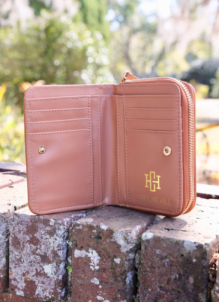 Nadine Zippered Wallet CAMEL: Default - The Edit LLC