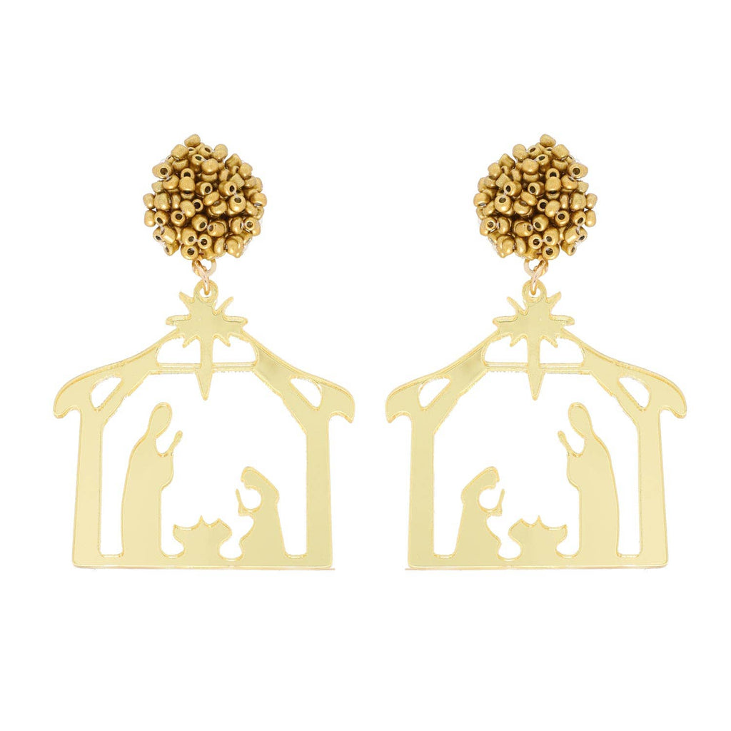 Nativity Christmas Dangle Earrings - The Edit LLC