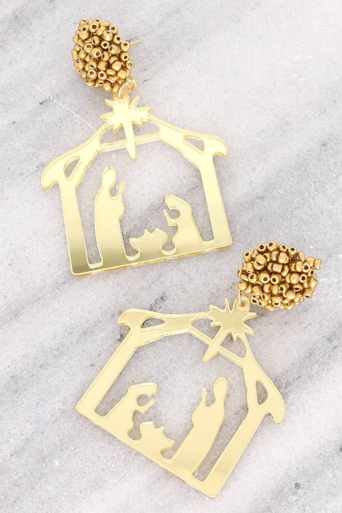 Nativity Christmas Dangle Earrings - The Edit LLC