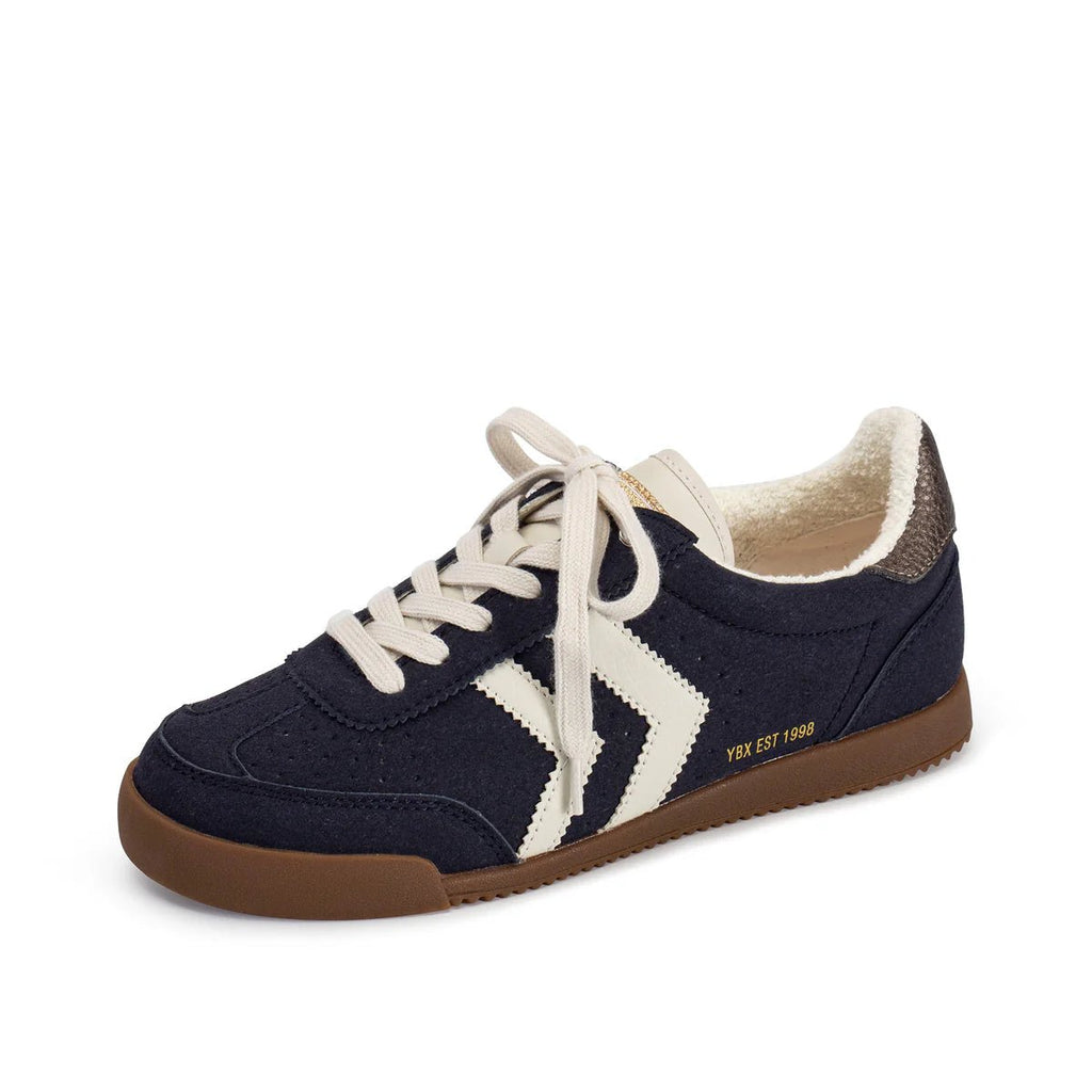 Navy Neevan Lace Up Sneaker - The Edit LLC