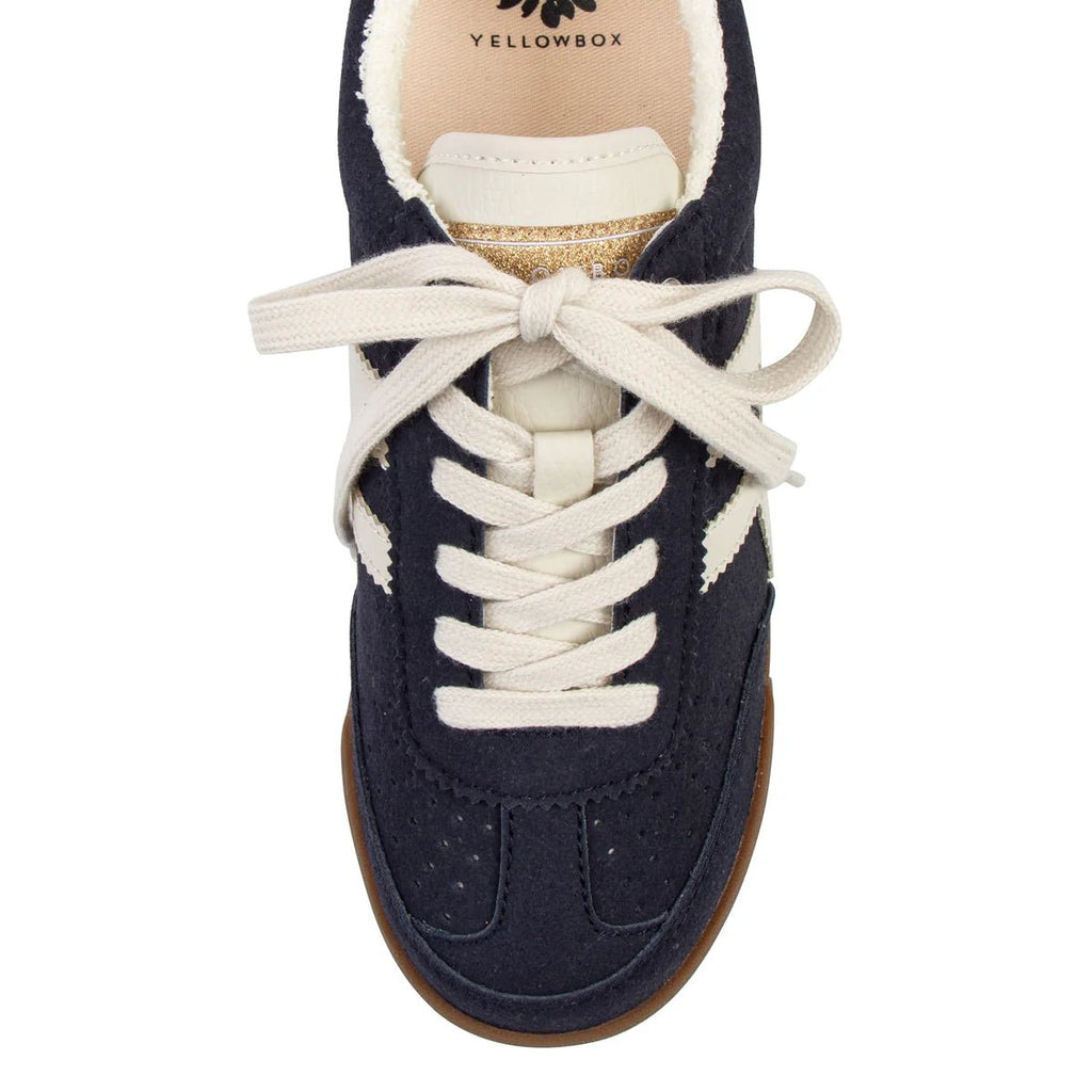 Navy Neevan Lace Up Sneaker - The Edit LLC