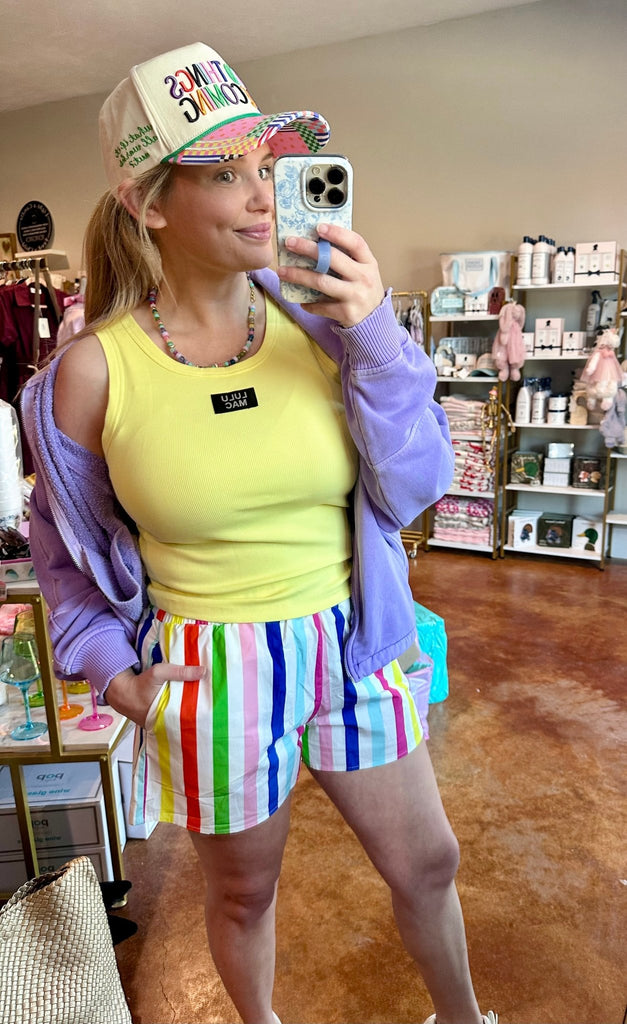Neon Yellow Lulu Mac Tank - The Edit LLC