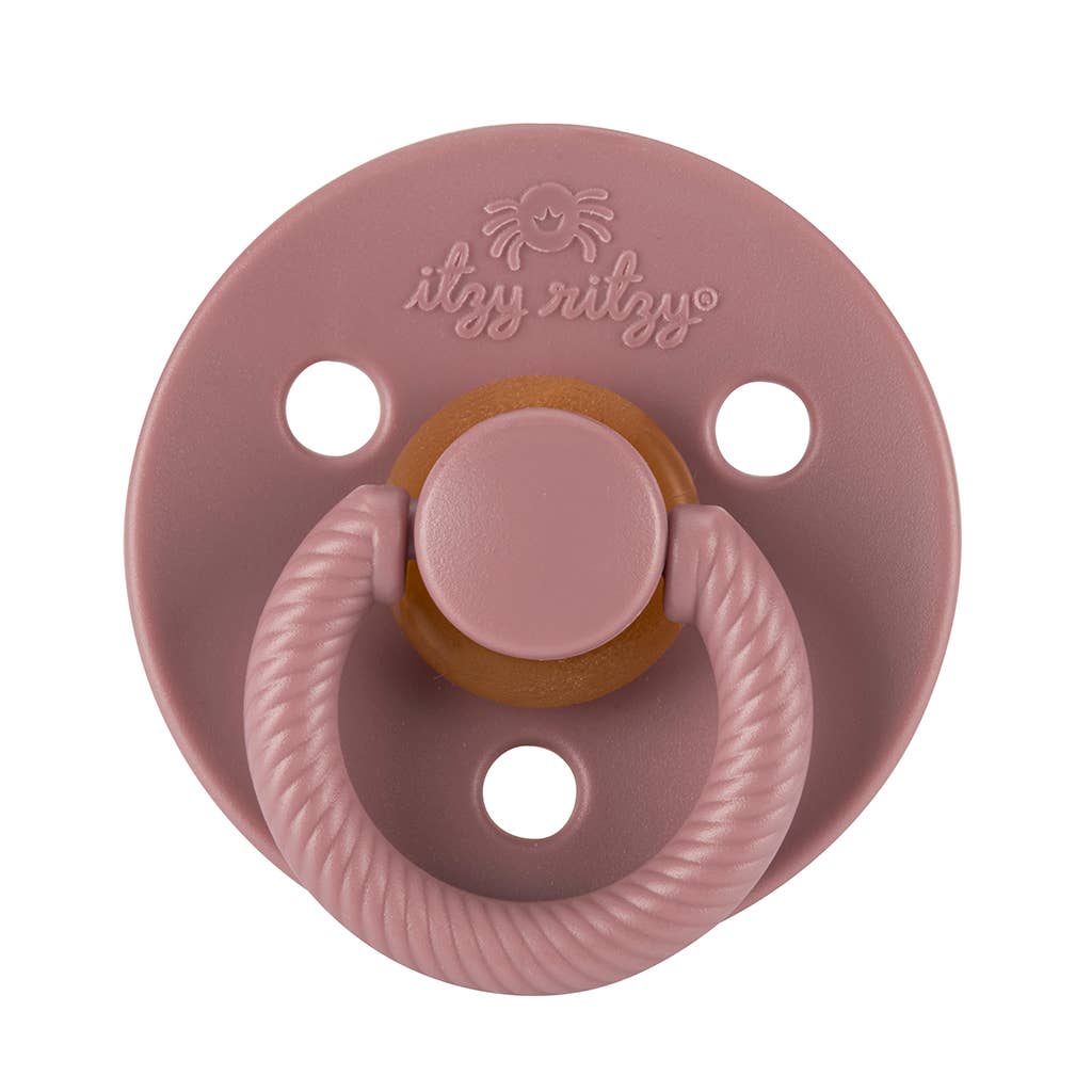 *NEW SIZE* Itzy Soother™ Natural Rubber Paci Sets: Blossom + Rosewood - The Edit LLC