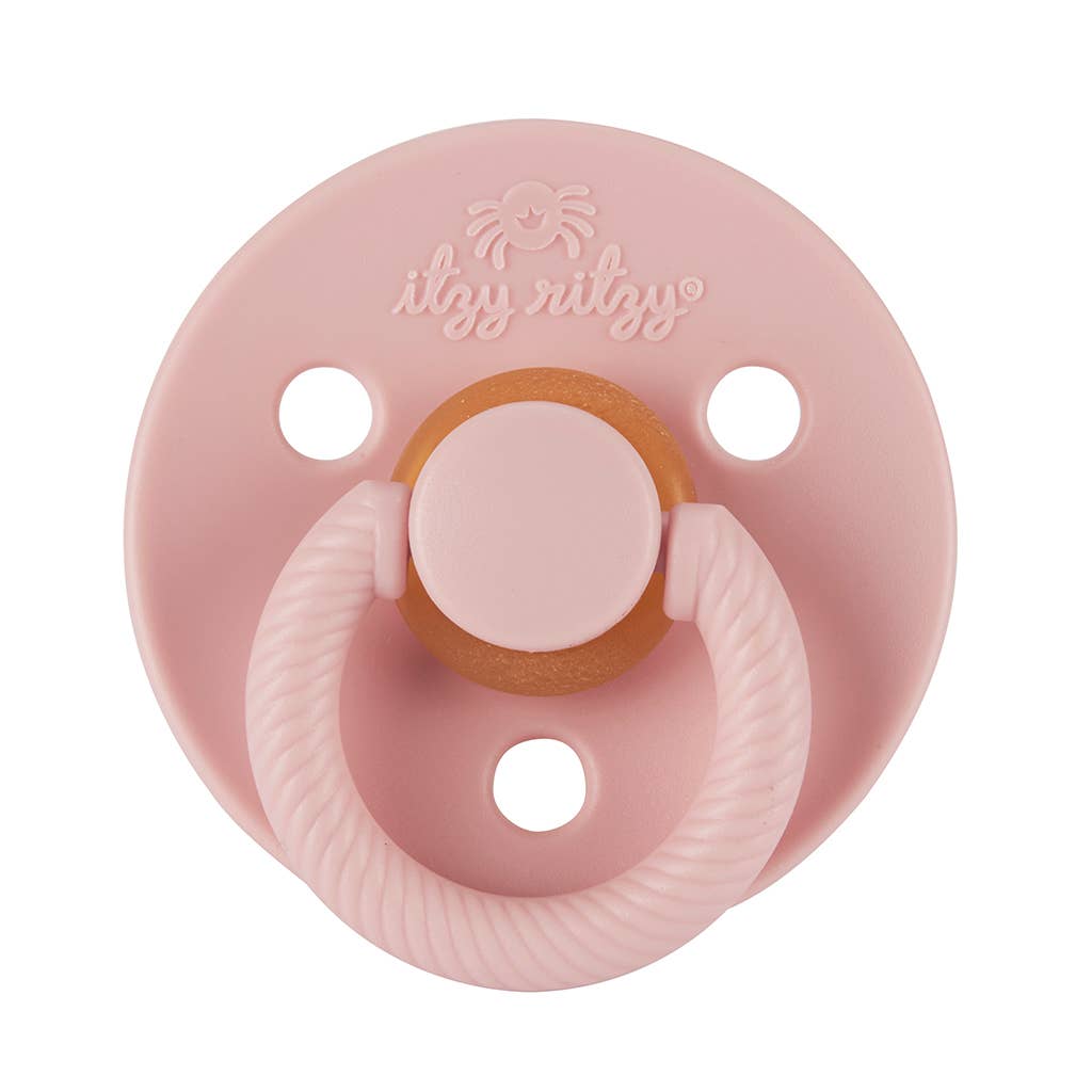 *NEW SIZE* Itzy Soother™ Natural Rubber Paci Sets: Blossom + Rosewood - The Edit LLC
