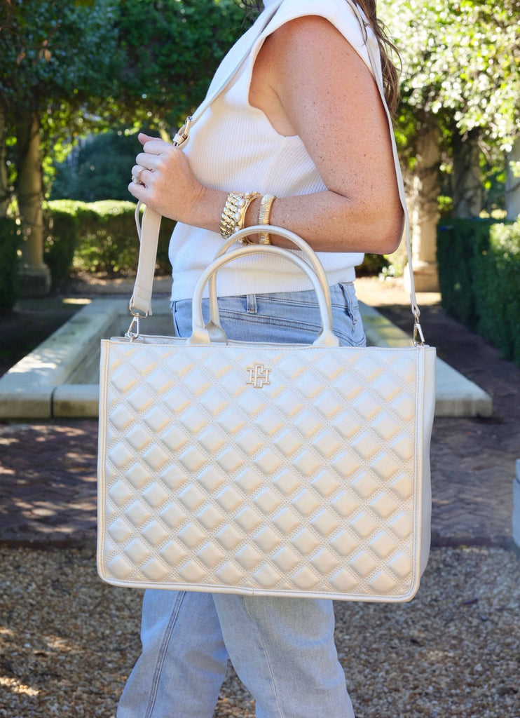 Niall Tote PEARL QUILTED DQ: Default - The Edit LLC