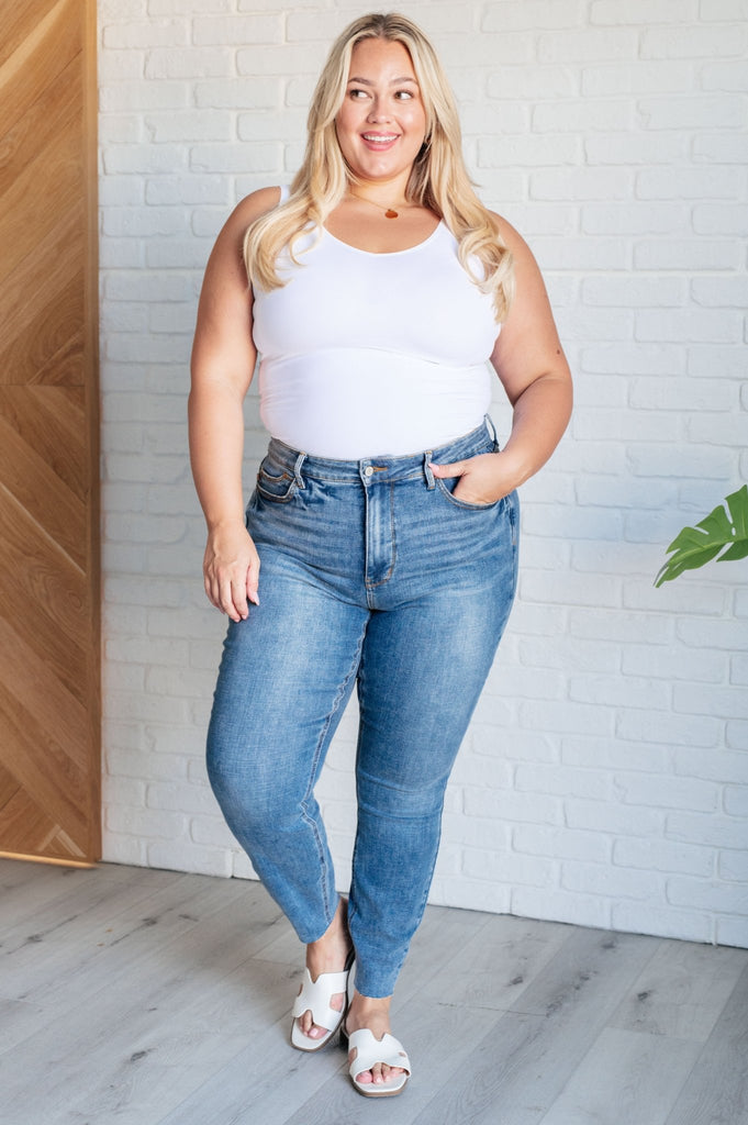 Nicole Tummy Control Skinny Jeans in Vintage Wash - The Edit LLC