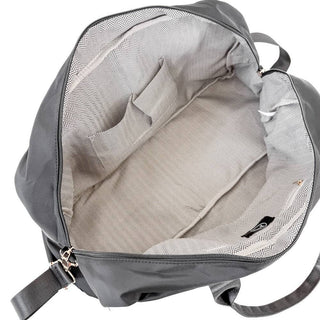 Nissa Nylon Weekender Bag: Cream - The Edit LLC