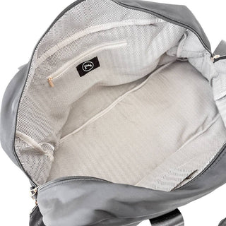 Nissa Nylon Weekender Bag: Cream - The Edit LLC